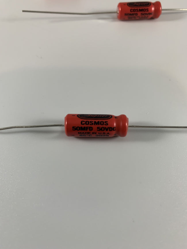 Jupiter Condenser - 50MFD @ 50V "Cosmos" Electrolytic Axial Capacitor