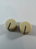 Knob Cream Vintage Notched Tip Indicator, Set Screw, .75" Diameter. Knob Cream Notched Tip Indicator, Set Screw, .75" Diameter. Knob Cream Notched Tip Indicator, Set Screw, .75" Diameter Classictone Heyboer Mercury Marshal Vintage knob