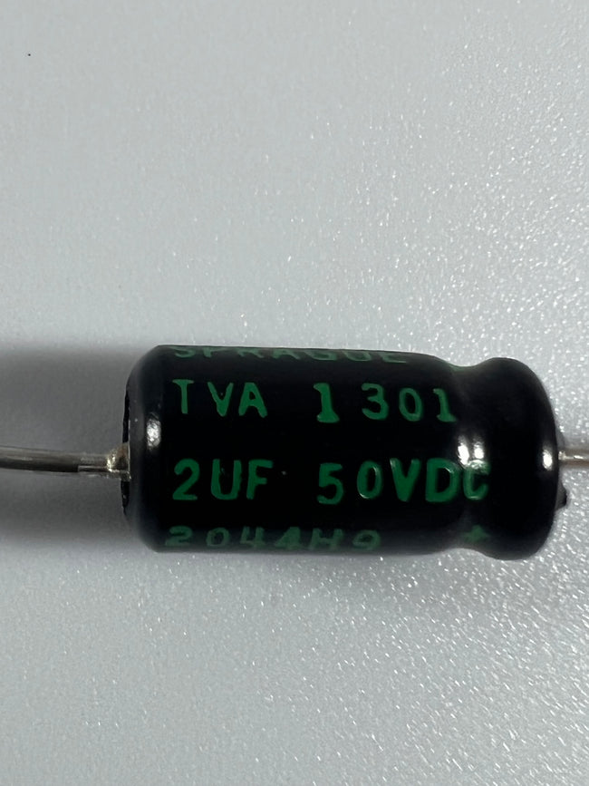 Sprague Atom - Aluminum Electrolytic - 2µF @ 50 VDC