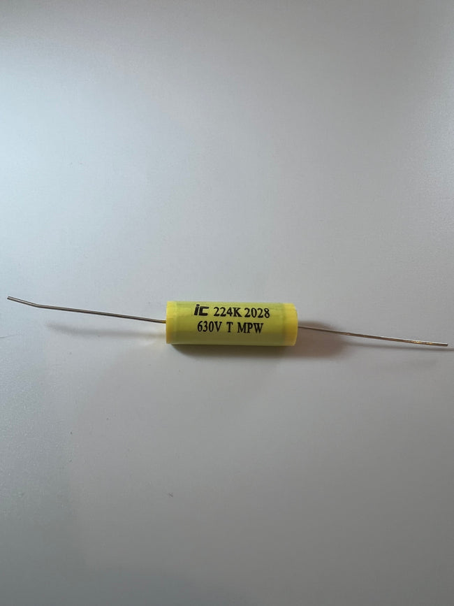 Capacitor - Polypropylene, Axial Leads - Illinois Capacitor Capacitor - Polypropylene, Axial Leads - Illinois Capacitor Capacitor - Polypropylene, Axial Leads - Illinois Capacitor .22uF @ 630VDC Classictone