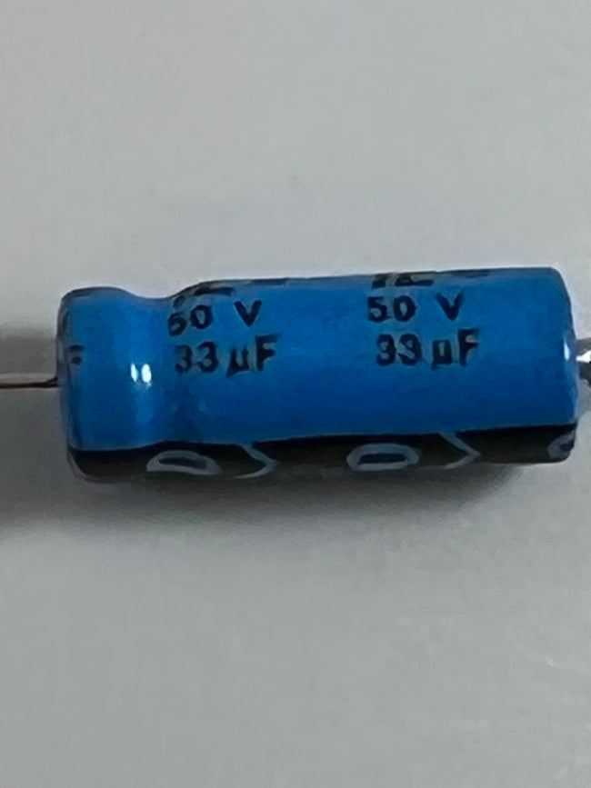 Illinois Capacitor 50V Axial Lead Electrolytic Capacitor 33uF Illinois Capacitor 50V Axial Lead Electrolytic Capacitor 33uF Illinois Capacitor 50V Axial Lead Electrolytic Capacitor