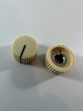 Knob Cream Vintage Notched Tip Indicator, Set Screw, .75" Diameter. Knob Cream Notched Tip Indicator, Set Screw, .75" Diameter. Knob Cream Notched Tip Indicator, Set Screw, .75" Diameter Classictone Heyboer Mercury Marshal Vintage knob