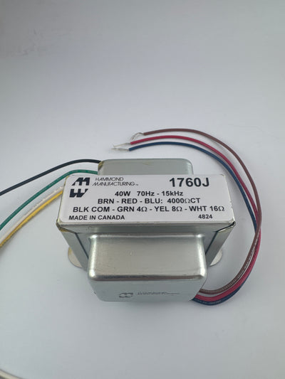 Transformer - Hammond - Output Replacement for Fender Upgrade - 40W 4K Ohm- APD-1760J Transformer - Hammond - Output Replacement for Fender Upgrade - 40W 4K Ohm- APD-1760J Hammond Amp Parts Direct Tube Depot Mojotone Vibrolux, Tremolux, Pro-Reverb, Bandmaster

