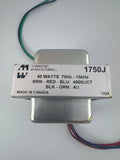 Transformer - Hammond - Output Replacement for Fender 40W 4K Ohm- APD-1750J  Vibrolux, Tremolux, Pro-Reverb, Bandmaster Transformer - Hammond - Output Replacement for Fender 40W 4K Ohm- APD-1750J  Vibrolux, Tremolux, Pro-Reverb, Bandmaster Amp Parts Direct Hammond