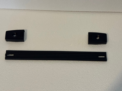 Amplifier Handle - Fender Style - Black Strap, Black Metal Caps and mounting hardware P-H261B Amplifier Handle - Fender Style - Black Strap, Black Metal Caps and mounting hardware P-H261B Amp Parts Drect Classictone Mojotone