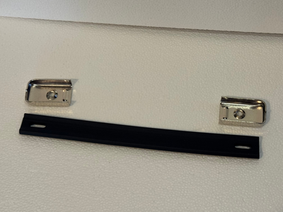 Amplifier Handle - Black Strap, Silver Caps and mounting hardware Amplifier Handle - Black Strap, Silver Caps and mounting hardware  Amp arts Direct Classictone Mojotone