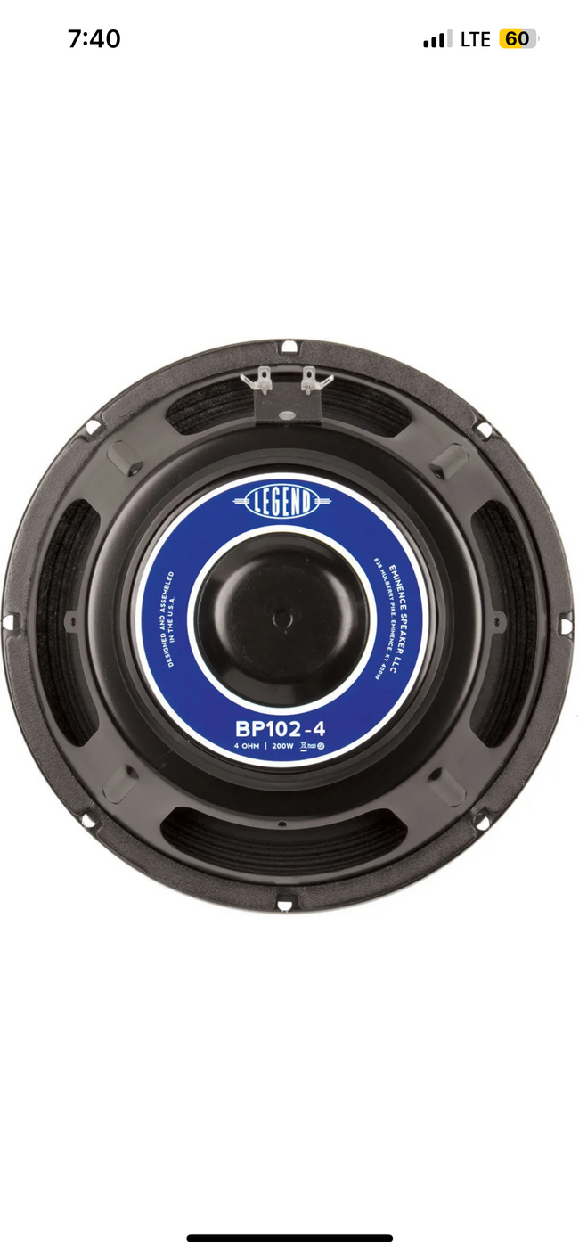 Ohm Guitar Speaker Parts Eminence Legend 1258 12 Inch Ohm 75W