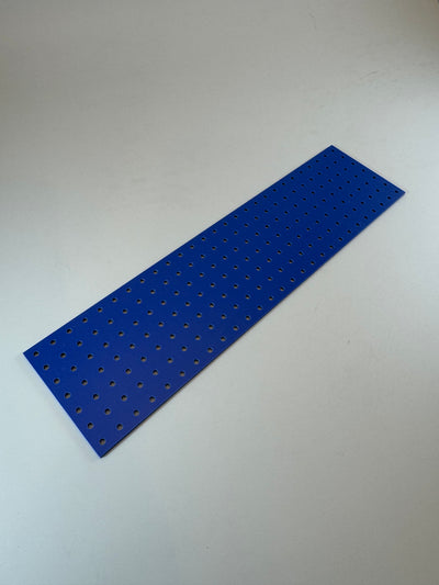 Turret Board - Blank - 189 Holes - 10 1/8" x 2 5/8" - Blue&nbsp;  3mm holes on 3/8" centers  2mm Board Thickness Turret Board - Blank - 189 Holes - 10 1/8" x 2 5/8" - Blue&nbsp;  3mm holes on 3/8" centers  2mm Board Thickness