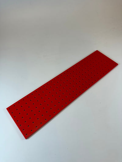 Turret Board - Blank - 189 Holes - 10 1/8" x 2 5/8" - Red&nbsp; 3mm holes on 3/8" centers 3mm Board Thickness Turret Board - Blank - 189 Holes - 10 1/8" x 2 5/8" - Red&nbsp; 3mm holes on 3/8" centers 3mm Board Thickness