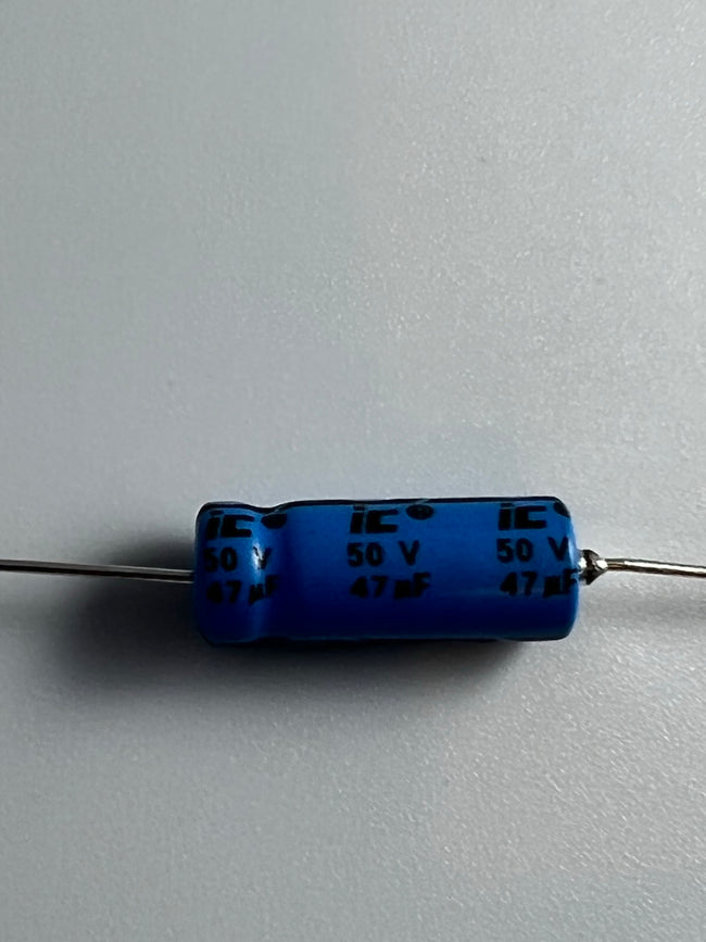 Illinois Capacitor 50V Axial Lead Electrolytic Capacitor 47uF Illinois Capacitor 50V Axial Lead Electrolytic Capacitor 47uF Illinois Capacitor 50V Axial Lead Electrolytic Capacitor