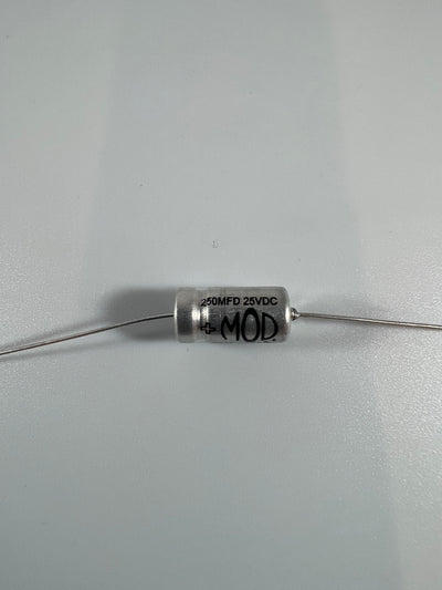 Capacitor - MOD Electronics - Aluminum Electrolytic 250uF @ 25V 105C Axial Lead - Capacitor