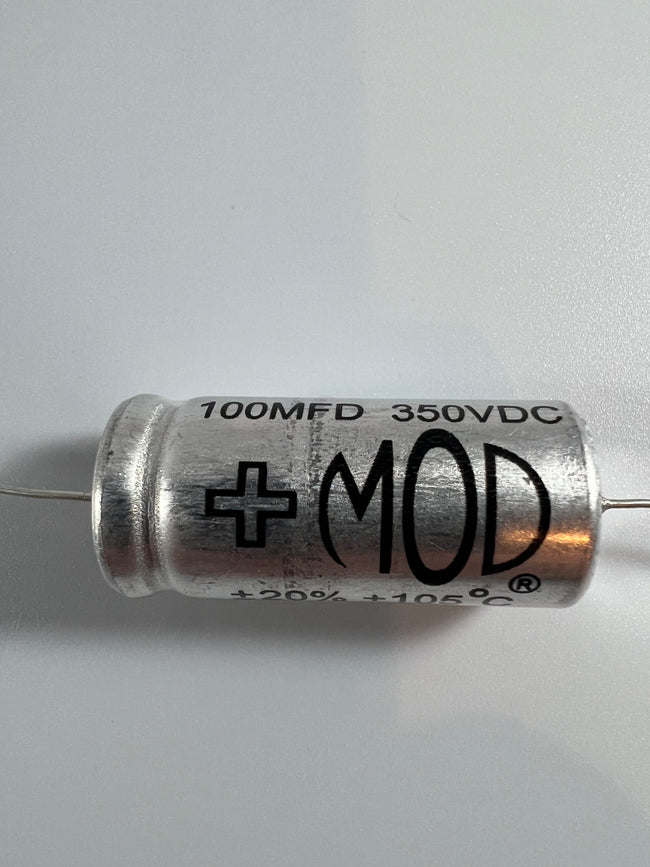 Capacitor - MOD Electronics - Aluminum Electrolytic 100uF @ 350V 105C Axial Lead - Capacitor