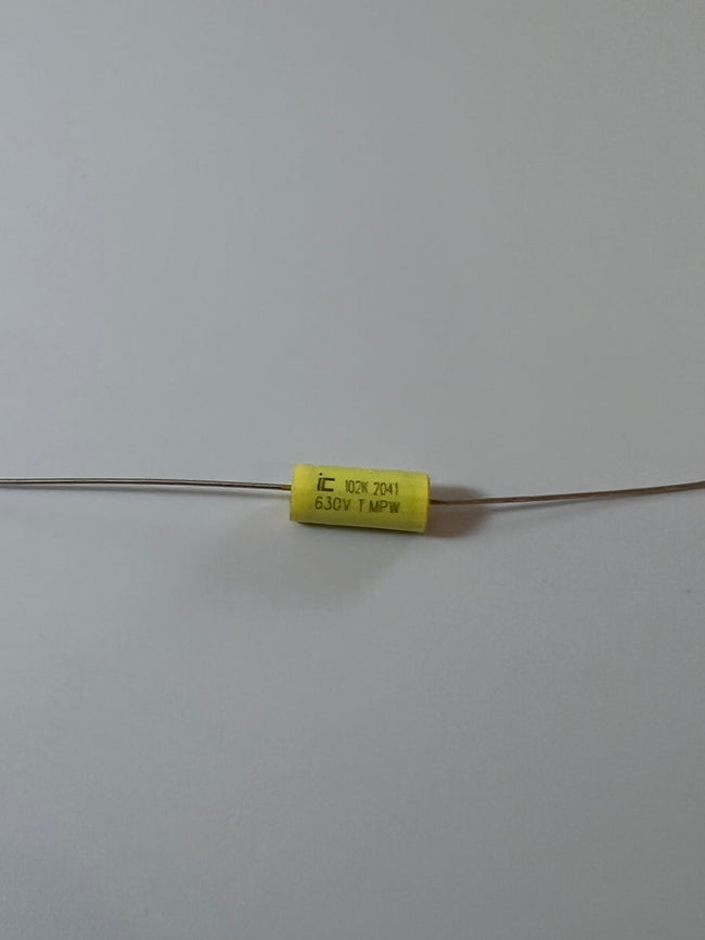 Capacitor - Polypropylene, Axial Leads - Illinois Capacitor Capacitor - Polypropylene, Axial Leads - Illinois Capacitor Capacitor - Polypropylene, Axial Leads - Illinois Capacitor .001uF @ 630VDC