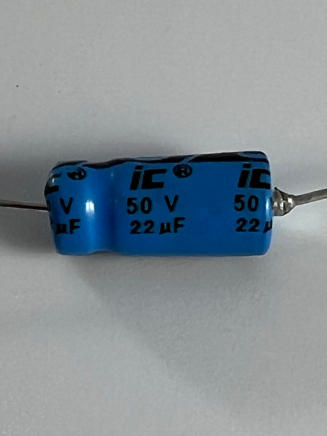 Illinois Capacitor 50V Axial Lead Electrolytic Capacitor 22uF Illinois Capacitor 50V Axial Lead Electrolytic Capacitor 22uF Illinois Capacitor 50V Axial Lead Electrolytic Capacitor